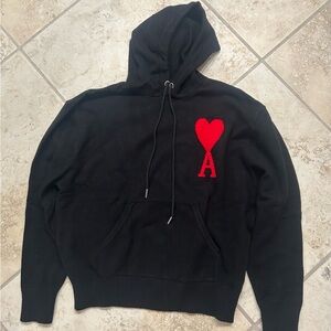 Ami Paris Ami de Coeur Hoodie
Black Red Heart Size M
